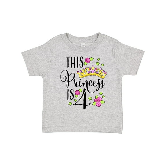 Inktastic This Princess is Four 4th Birthday Girls Toddler T-Shirt
