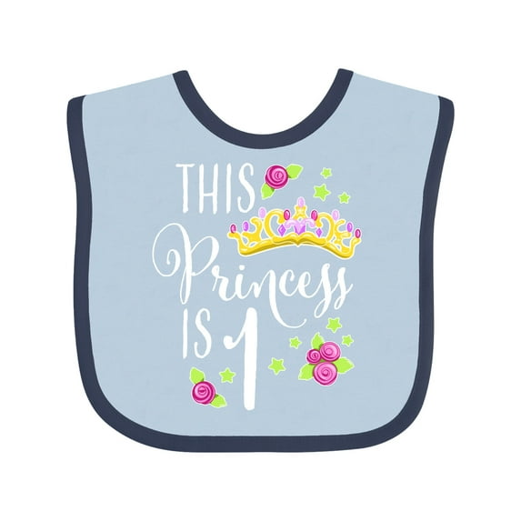 Inktastic This Princess is One First Birthday Girls Baby Bib