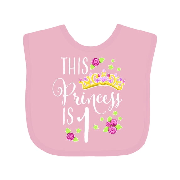 Inktastic This Princess is One First Birthday Girls Baby Bib