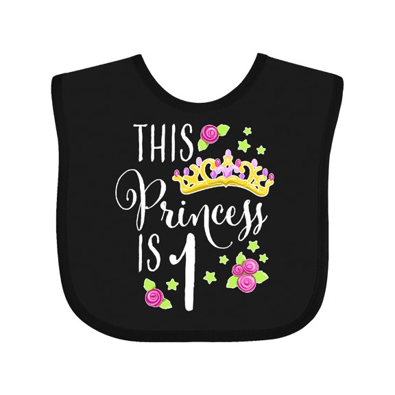 Inktastic This Princess is One First Birthday Girls Baby Bib