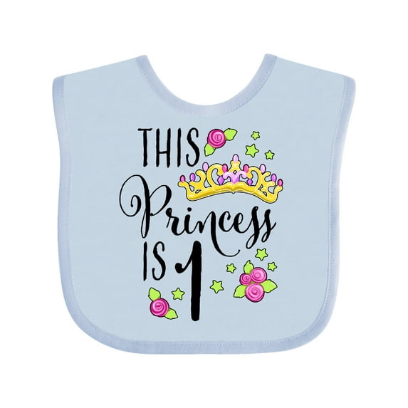 Inktastic This Princess is One First Birthday Girls Baby Bib