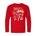 thumbnail image 1 of Inktastic This Princess is Seven 7th Birthday Long Sleeve Youth T-Shirt, 1 of 5