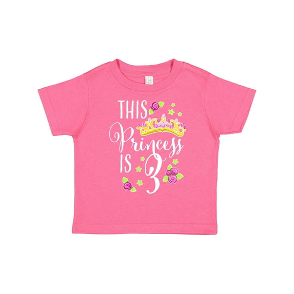 Inktastic This Princess is Three Third Birthday Girls Toddler T-Shirt