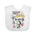 thumbnail image 1 of Inktastic This Princess is Two Second Birthday Girls Baby Bib, 1 of 4