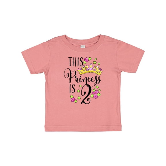 Inktastic This Princess is Two- Second Birthday Girls Baby T-Shirt