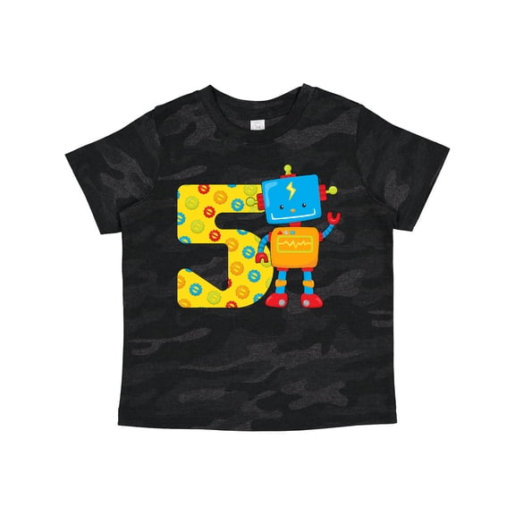 Inktastic This Robot is Five Fifth Birthday Boys or Girls Toddler T-Shirt