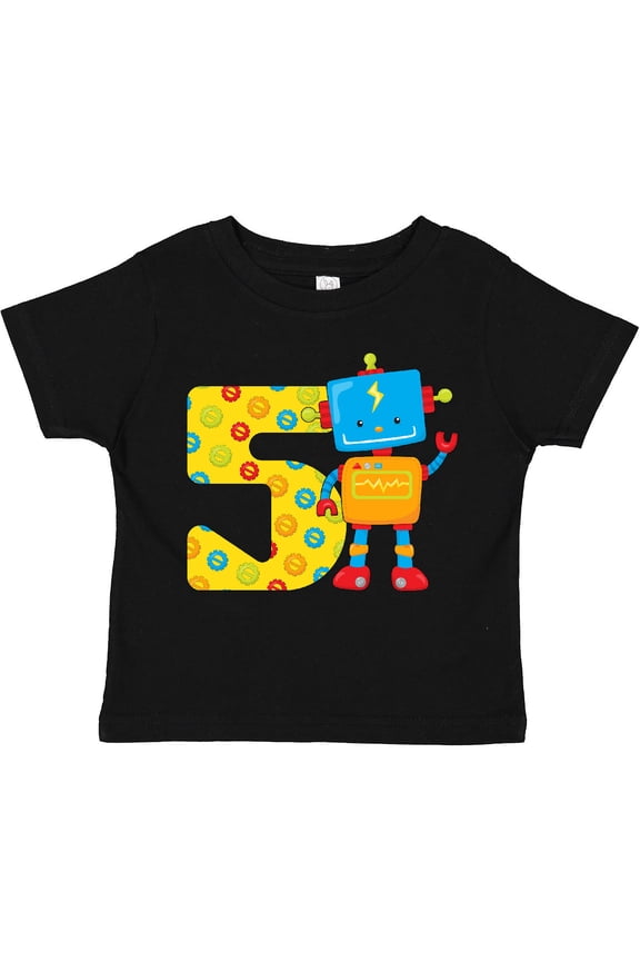 This Robot is Five Fifth Birthday Boys or Girls Toddler T-Shirt