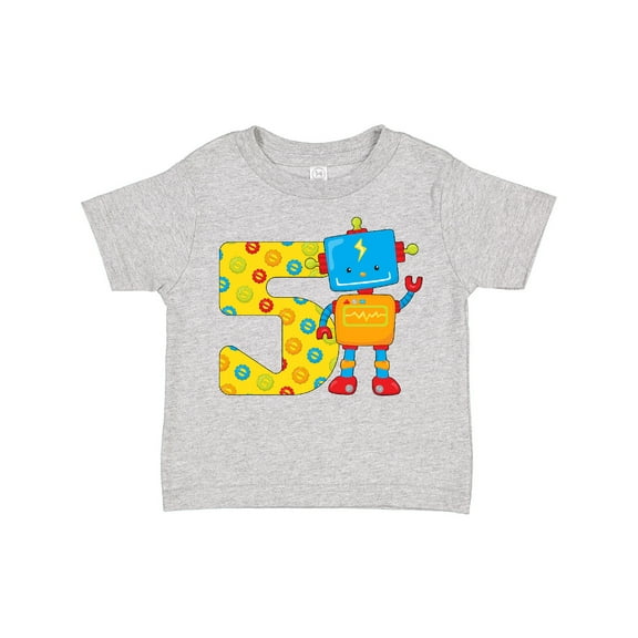 Inktastic This Robot is Five Fifth Birthday Boys or Girls Toddler T-Shirt