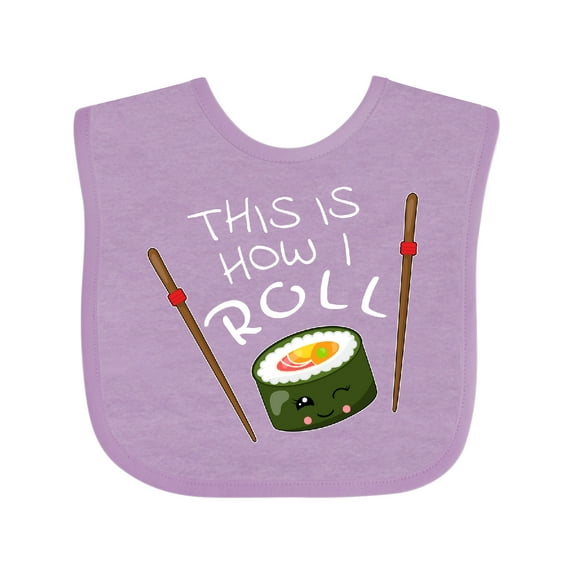 Inktastic This is How I Roll Cute Sushi Boys or Girls Baby Bib