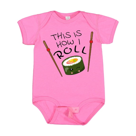 Inktastic This is How I Roll Cute Sushi Boys or Girls Baby Bodysuit