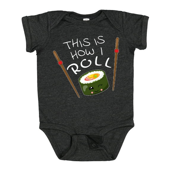 Inktastic This is How I Roll Cute Sushi Boys or Girls Baby Bodysuit
