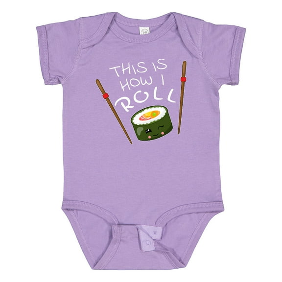 Inktastic This is How I Roll Cute Sushi Boys or Girls Baby Bodysuit