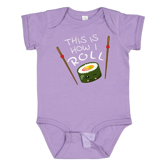 Inktastic This is How I Roll Cute Sushi Boys or Girls Baby Bodysuit