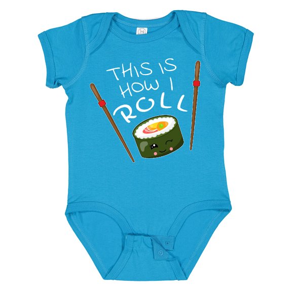 Inktastic This is How I Roll Cute Sushi Boys or Girls Baby Bodysuit