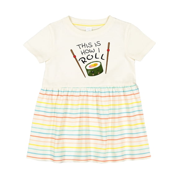 Inktastic This is How I Roll Cute Sushi Girls Baby Dress