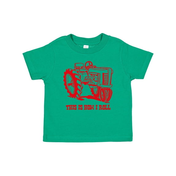 Inktastic This is How I Roll Tractor Red Boys or Girls Baby T-Shirt