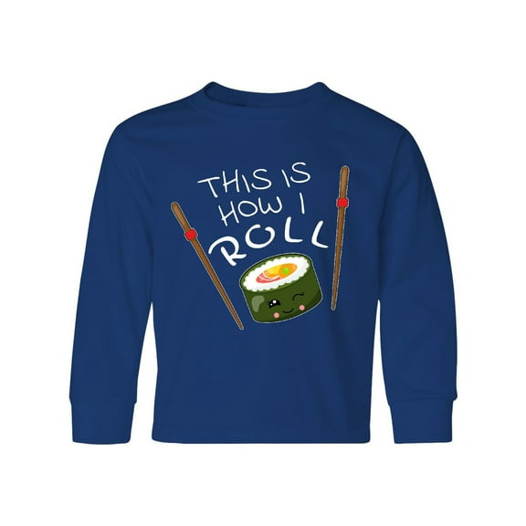 Inktastic This is How I Roll- cute sushi Long Sleeve Youth T-Shirt