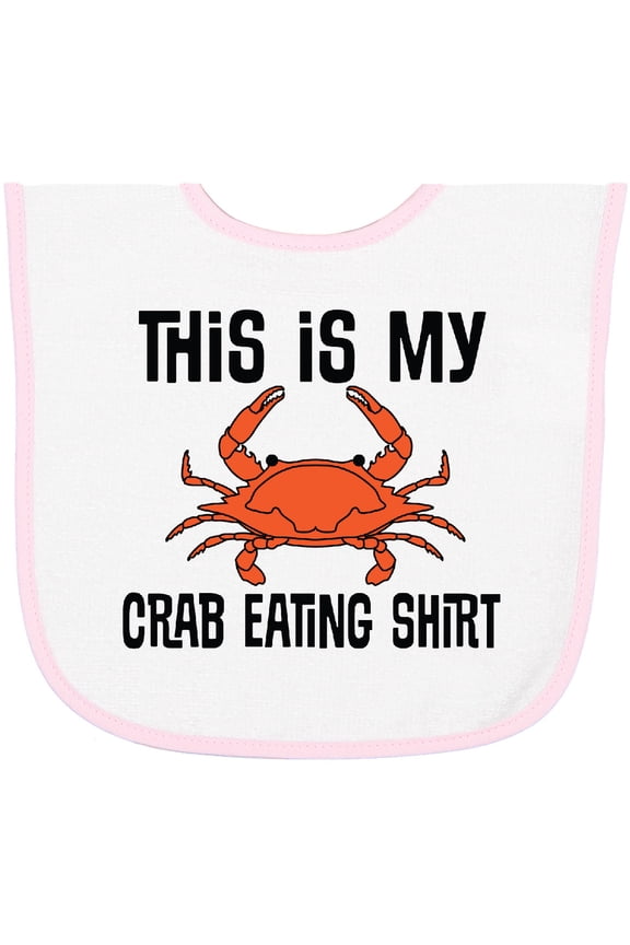 This is My Crab Eating Shirt Baby Terry Cloth Bib