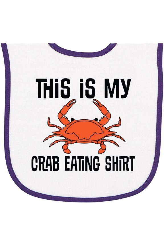 This is My Crab Eating Shirt Baby Terry Cloth Bib