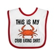 thumbnail image 1 of Inktastic This is My Crab Eating Shirt Boys or Girls Baby Bib, 1 of 4