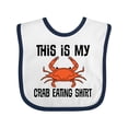 thumbnail image 1 of Inktastic This is My Crab Eating Shirt Boys or Girls Baby Bib, 1 of 4