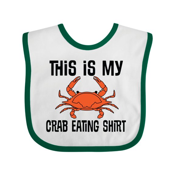 Inktastic This is My Crab Eating Shirt Boys or Girls Baby Bib