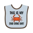 thumbnail image 1 of Inktastic This is My Crab Eating Shirt Boys or Girls Baby Bib, 1 of 4