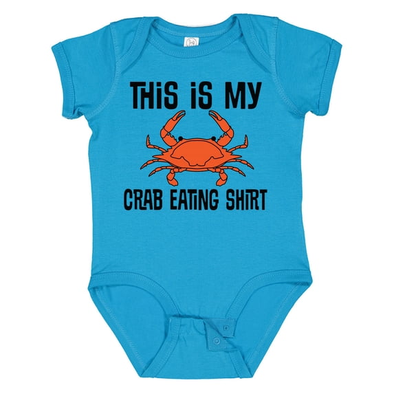 Inktastic This is My Crab Eating Shirt Boys or Girls Baby Bodysuit