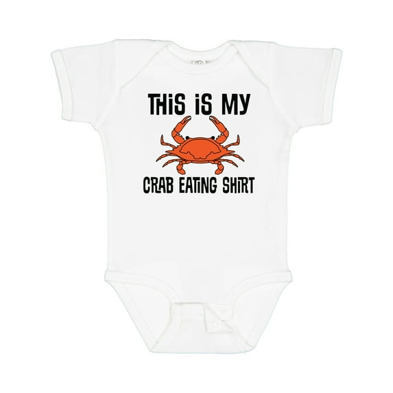 Inktastic This is My Crab Eating Shirt Boys or Girls Baby Bodysuit