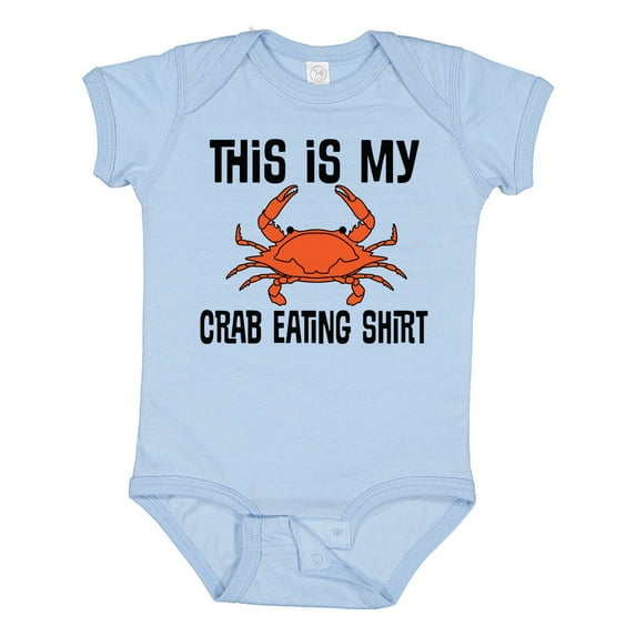 Inktastic This is My Crab Eating Shirt Boys or Girls Baby Bodysuit