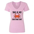 thumbnail image 1 of Inktastic This is My Crab Eating Shirt Women's V-Neck T-Shirt, 1 of 5