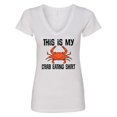 thumbnail image 1 of Inktastic This is My Crab Eating Shirt Women's V-Neck T-Shirt, 1 of 5