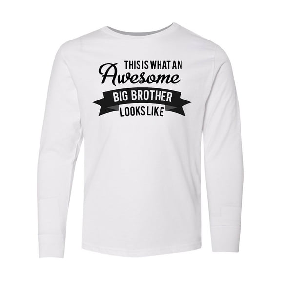 Inktastic This is What an Awesome Big Brother Looks Like Long Sleeve Youth T-Shirt