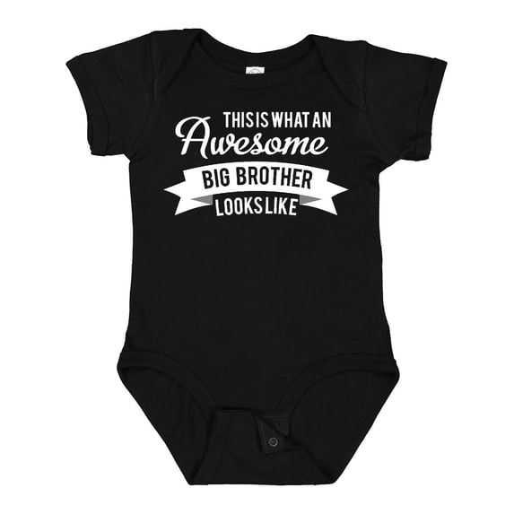 Inktastic This is What an Awesome Big Brother Looks Like in White Boys Baby Bodysuit