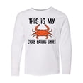 thumbnail image 1 of Inktastic This is my Crab Eating Shirt Long Sleeve Youth T-Shirt, 1 of 5
