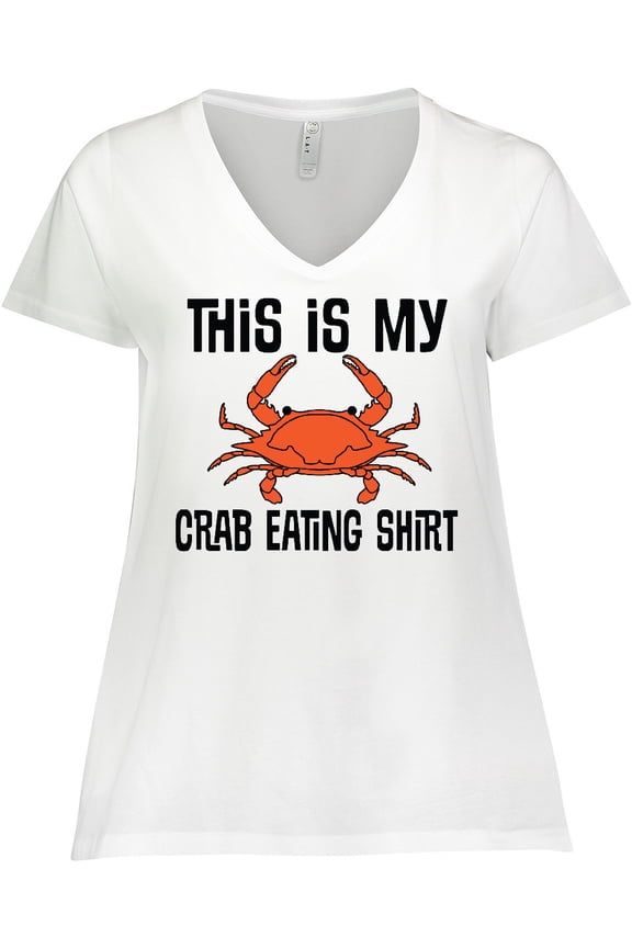 This is my Crab Eating Shirt Women's Plus Size V-Neck T-Shirt