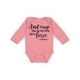 thumbnail image 1 of Inktastic Though She Be but Little She is Fierce Quote Shakespeare Girls Long Sleeve Baby Bodysuit, 1 of 5