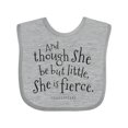 thumbnail image 1 of Inktastic Though She Be but Little Shakespeare Quote Boys or Girls Baby Bib, 1 of 4