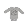 thumbnail image 1 of Inktastic Though She Be but Little Shakespeare Quote Boys or Girls Long Sleeve Baby Bodysuit, 1 of 5