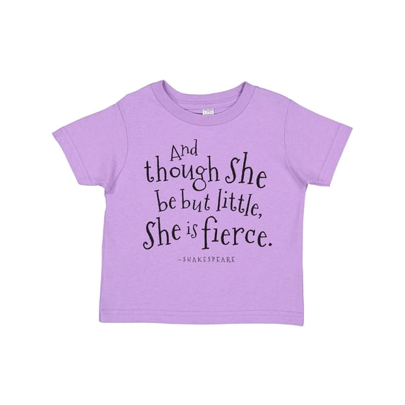 Inktastic Though She Be but Little Shakespeare Quote Boys or Girls Toddler T-Shirt