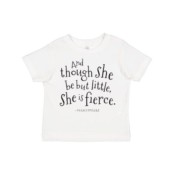 Inktastic Though She Be but Little Shakespeare Quote Boys or Girls Toddler T-Shirt