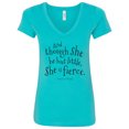 thumbnail image 1 of Inktastic Though She Be but Little Shakespeare Quote Women's V-Neck T-Shirt, 1 of 5