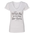thumbnail image 1 of Inktastic Though She Be but Little Shakespeare Quote Women's V-Neck T-Shirt, 1 of 5