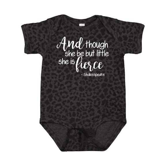 Inktastic Though She Be but Little She is Fierce Quote Shakespeare Girls Baby Bodysuit