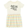 thumbnail image 1 of Inktastic Though She Be but Little She is Fierce Quote Shakespeare Girls Toddler Dress, 1 of 5