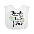 thumbnail image 1 of Inktastic Though She Be but Little She is Fierce Shakespeare Girls Baby Bib, 1 of 4