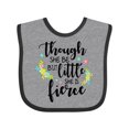 thumbnail image 1 of Inktastic Though She Be but Little She is Fierce Shakespeare Girls Baby Bib, 1 of 4