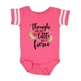 thumbnail image 1 of Inktastic Though She Be but Little She is Fierce Shakespeare Girls Baby Bodysuit, 1 of 5