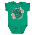 thumbnail image 1 of Inktastic Though She Be but Little She is Fierce with Flower Circle Illustration Girls Baby Bodysuit, 1 of 5
