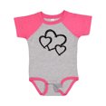 thumbnail image 1 of Inktastic Three Black Hearts Boys or Girls Baby Bodysuit, 1 of 5